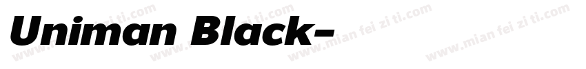 Uniman Black字体转换